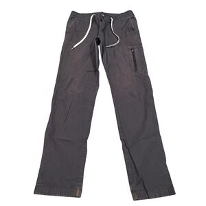 VUORI Women Ripstop Pants Size S Charcoal Grey Drawstring Straight Leg Outdoor